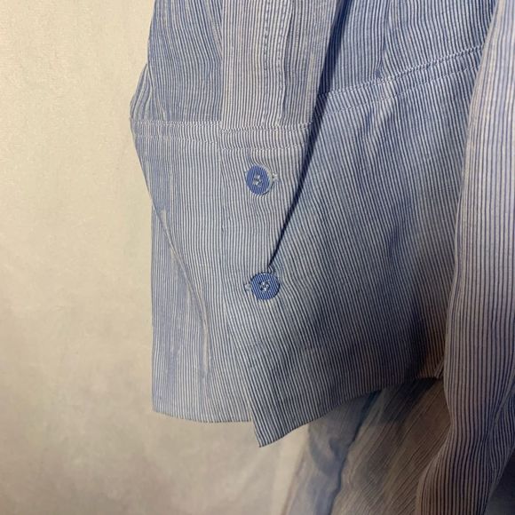 Button Down Dress Blue Size 4 - Picture 11 of 11